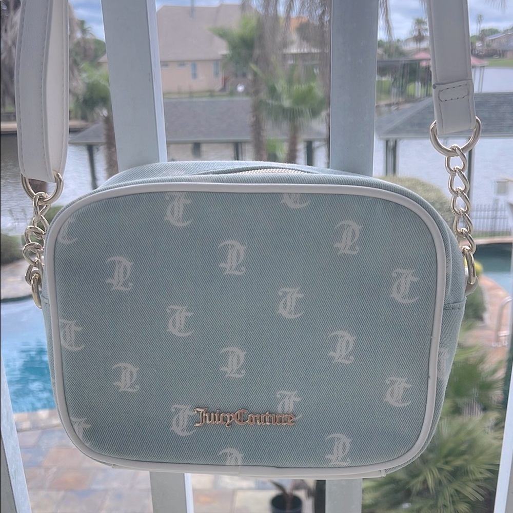 Juicy Couture Blue Denim Crossbody Bag No Callouts EUC